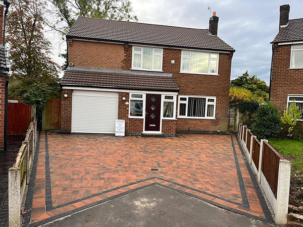 Block paving in Heather