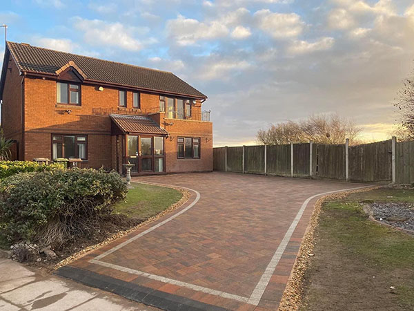 Block paving in Heather