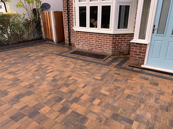 Block paving in Heather