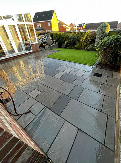 New grey patio