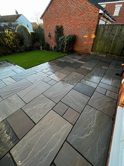 New grey patio